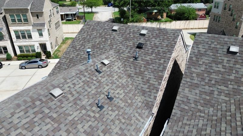 Multi-unit roof planes from above
